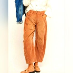 Free People Wide Leg Pants in Tan